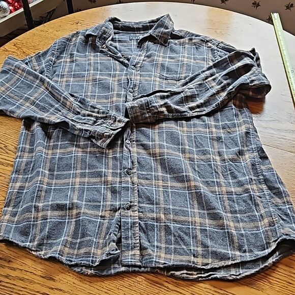 Consensus Sportswear Men's XLT Cotton Flannel Button-Up Plaid Shirt Dad Core - Picture 4 of 10